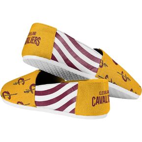 FOCO Womens NBA Team Logo Slip On Canvas Shoes