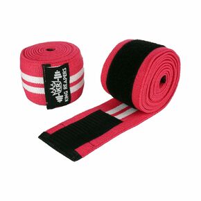 Knee Wraps for Weightlifting, Knee Support (Black/Yellow)