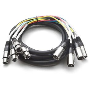 Seismic Audio - 4 CHANNEL XLR SNAKE CABLE -15 Feet -Pro Audio Patch