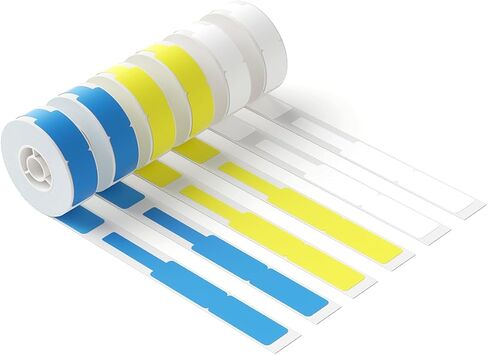 NIIMBOT D11 Label Maker Tape 6Rolls Adhesive White Label Paper 0.47" X 1.57" (12 X 40mm) 160 Labels/Roll, Compatible for NIIMBOT D11 D110 Label Printer, Thermal Paper Black on White, 6-Roll in Saudi Arabia