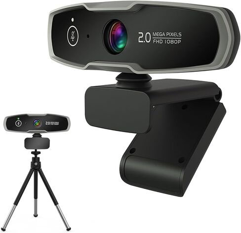 كاميرا ويب C6300 1080P مع ميكروفون وغطاء للخصوصية - كاميرا كمبيوتر USB بعرض 90 درجة للمكالمات والمؤتمرات والتكبير والتصغير والسكايب واليوتيوب - التوصيل والتشغيل لأجهزة الكمبيوتر المحمول وسطح المكتب in Kuwait