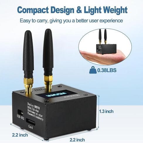MMDVM Duplex Hotspot Board, Multi-Mode Digital Voice Modem with OLED Display, 8GB SD Card & Orange PI, Support P25 DMR YSF NXD Slot 1 + Slot 2 - Metal Case in Kuwait
