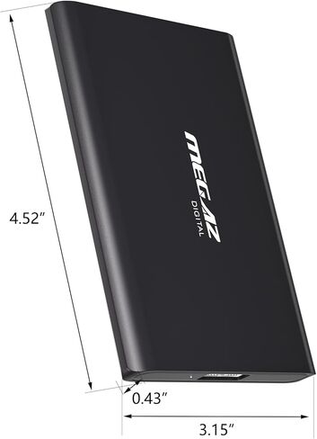 محرك الأقراص الصلبة الخارجي المحمول سعة 250 جيجابايت، HDD USB 3.0 متوافق مع أجهزة الكمبيوتر الشخصية وأجهزة Mac والكمبيوتر المحمول وChromebook، رمادي in Kuwait
