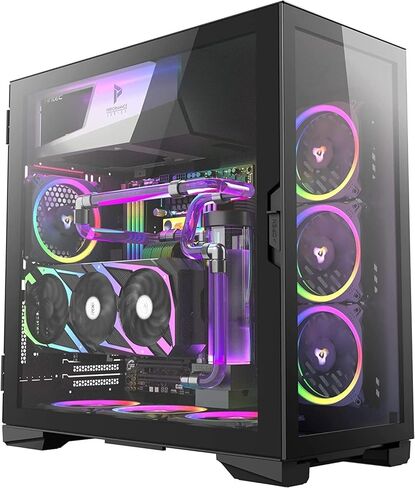 Antec C8، المراوح غير متضمنة، متوافق مع RTX 40، حجرة مزدوجة، تصميم بدون أدوات، نوع C، دعم مشعاع 360 مم، لوحات أمامية وجانبية من الزجاج المقسى غير الملحوم، حافظة كمبيوتر E-ATX ذات برج كامل لتدفق الهواء العالي in Kuwait