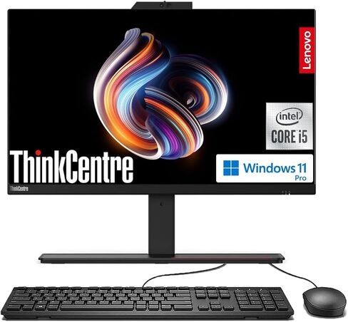 كمبيوتر مكتبي Lenovo ThinkCentre Business الكل في واحد، شاشة 23.8 بوصة FHD IPS، Intel Core i5 (6 نواة، حتى 4.3 جيجا هرتز)، كاميرا ويب 1080P، Windows 11 Pro (بدون لمس، ذاكرة وصول عشوائي 64 جيجابايت | 2 تيرابايت SSD + 1 تيرابايت HDD) in Kuwait