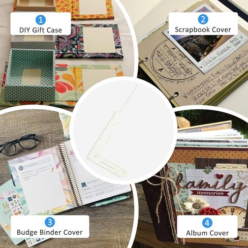 Miseyo 5 في 1 دليل غلاف الكتاب الفولاذ المقاوم للصدأ أداة غطاء تجليد الكتب لصنع غلاف الكتاب، أغطية الألبومات من اللوح in Kuwait