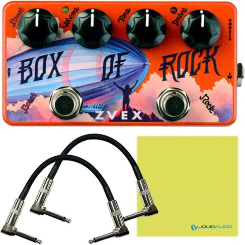 ZVEX Effects Vexter Box of Rock VBOR Distortion Guitar Pedal Bundle w/ 2X 6" Patch Cable & Liquid Audio Polishing Cloth in Saudi Arabia