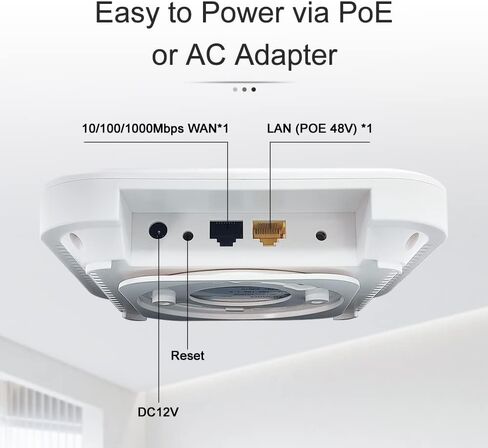 AX1800 WiFi 6 Wireless Access Point｜Seamless Roaming｜Gigabit Ethernet Port｜Covers Up to 5500 sq. ft and 120 Devices in Kuwait