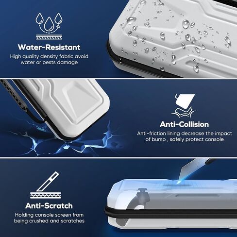 حزمة الملحقات لبوابة Playstation، وحقيبة الحمل وغطاء شفاف صلب من البولي كربونات مع واقي شاشة من الزجاج المقسى، وغطاء حماية وحقيبة يد سفر محمولة بغطاء صلب لبوابة Ps (أبيض) in Kuwait