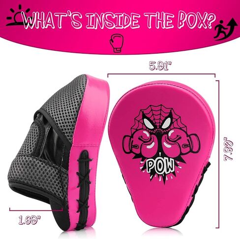 Kids Boxing Pads Focus Mitts with Gift Box, Great Punch Mitts for MMA, Muay Thai, Kickboxing, Martial Arts, Karate Training, for Kids Age 3 to 12 Years in Saudi Arabia