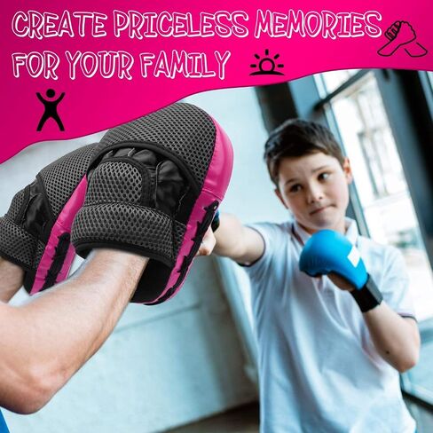 Kids Boxing Pads Focus Mitts with Gift Box, Great Punch Mitts for MMA, Muay Thai, Kickboxing, Martial Arts, Karate Training, for Kids Age 3 to 12 Years in Saudi Arabia