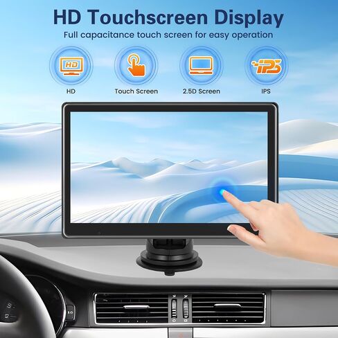Hikity 10.1 Inch Wireless Carplay Car Stereo Built-in YouTube, Portable Touch Screen Car Play Android Auto Car Touch Screen with Backup Camera, GPS Navigation Head Unit, Bluetooth Car Radio Receiver in Saudi Arabia