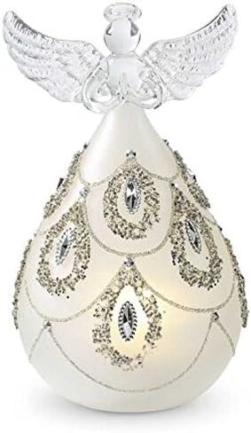 K&K Interiors 53138C زجاج LED مقاس 6 بوصات مع جواهر فضية in Kuwait