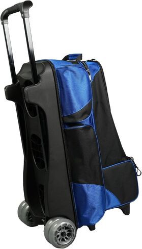 Deluxe 3-4-5 Bowling Ball Roller Bag with (4) 5" Smooth Wheels - 4 Large Accessory Pockets, Shoe Compartment, Extendable Handle in Saudi Arabia