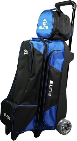 Deluxe 3-4-5 Bowling Ball Roller Bag with (4) 5" Smooth Wheels - 4 Large Accessory Pockets, Shoe Compartment, Extendable Handle in Saudi Arabia