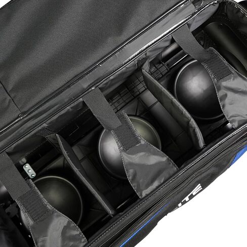 Deluxe 3-4-5 Bowling Ball Roller Bag with (4) 5" Smooth Wheels - 4 Large Accessory Pockets, Shoe Compartment, Extendable Handle in Saudi Arabia