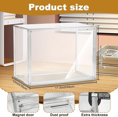 Football Helmet Display Case, Full Size Football Helmet Display Case Full Size with Mirror and Detachable Base UV Protection Clear Dust-Proof Box for Collectibles Memorabilia Storage Showcase in Kuwait