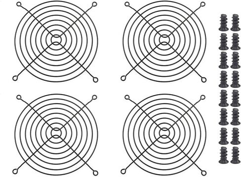 Easycargo 10pcs 140mm Fan Grill 140mm Guard Black with Screws (Black 140mm) in Saudi Arabia