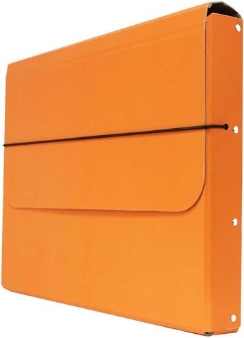 JAM PAPER Strong Thin Portfolio Carrying Case with Elastic Band Closure - 9 1/4 x 1/2 x 12 1/2 - Natural Kraft - Sold Individually in Saudi Arabia