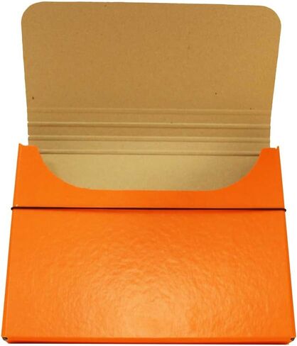 JAM PAPER Strong Thin Portfolio Carrying Case with Elastic Band Closure - 9 1/4 x 1/2 x 12 1/2 - Natural Kraft - Sold Individually in Saudi Arabia