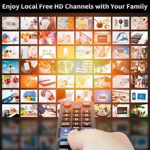 هوائي تلفزيون مطور 2024، هوائي داخلي رقمي ذكي يزيد عن 770 ميلًا، مضخم معزز للإشارة للقنوات المحلية - دعم جوي ممتاز 4K 8K HDTV 1080p Fire Stick جميع أجهزة التلفاز - كابل سميك 25 قدم in Kuwait