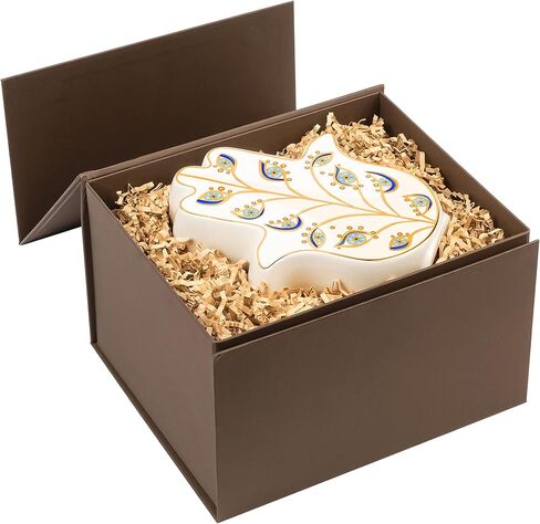 تمثال همسة مصنوع يدويًا من السيراميك من KARMA AND LUCK للحماية المضيئة، ويدير حماية المنازل والعائلات|سحر الحظ السعيد| الطاقة الإيجابية لليوجا والتأمل in Kuwait