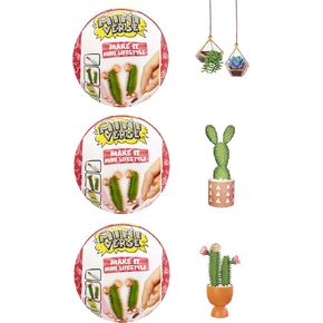 Make It Mini Lifestyle Series 1 Plant Rissery Pack Bundle (3 Pack) Mini Collectibles - Mga's Miniverse ، Mystery Blind Packaging ، DIY ، Play Resin ، العناصر المتماثلة ، النباتات المصغرة ، جامعي ، 8+