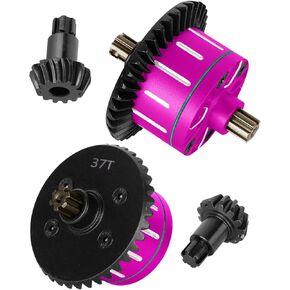 RC 37T 13T Full Metal تختلف أجزاء الترقية لـ 1/10 Kraton Outcast Senton Vorteks Bigrock Granite 3S ، 1/8 Typhon Vendetta 3S RC Car.diff Gear Hops Up.Pink (2pcs)