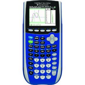 Texas Instruments Ti-84 Plus C Silver Edition Contaring مع شاشة اللون (الأزرق)