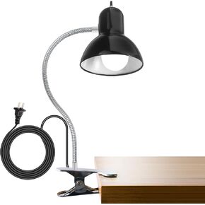 Desk Lamp,Eye Protection LED Clamp Lamp,360°Rotation Gooseneck Clip on Lamp Reading Light Portable Reading Book Light,Study Desk Lamp,for Bedroom and Office Light,(Includes White LED Bulb)