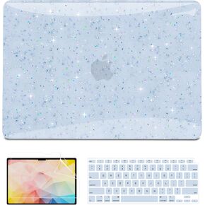 B BELK Sparkling Glitter Case Compatible with MacBook Air 13 inch M1 A2337 A2179 A1932, Brighter & Scratch-Resistant Laptop Plastic Hard Shell Cover for MacBook Air 13.3" + 2 Keyboard Skins, Green