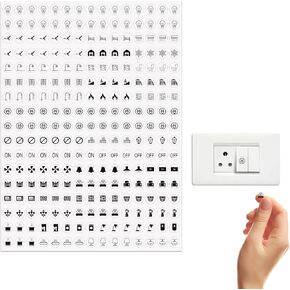 Switch Sticker Labels for Fan Light Controls, 255 Pieces, Clear, Home and Office Organization