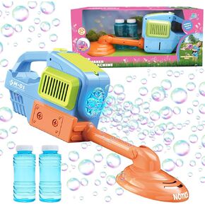 آلة عصا الفقاعات deao للأطفال آلة بندقية الفقاعة التلقائية مع لعبة Bubble Solution Blower Toy For Kids Outdoor Play ، ألعاب الفقاعات لأطفال 3+ سنوات - Blue