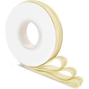 Silicone Gripper Tape for Clothing, Non-Slip Stretchy Silicone Backed Elastic Band 5/8inch Wide Silicone Gripper Tape for Clothing, for DIY Wig Accessory & Hairbow (Beige)