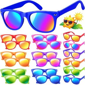 Kids Sunglasses Bulk, Party Favors for Kids 4-8, 24 pack Neon Toddler Sunglasses For Boys Girls, UV 400 Protection, Goodie Bags Stuffers, Great Gift For Birthday, Beach, Pool Party Supplies