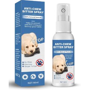 Laorici No Chew Spray for Dogs - رذاذ التفاح المرير للكلاب والقطط ، مصحح الحيوانات الأليفة لمنع الكلاب من مضغ الأثاث والسجاد ، الاستخدام الداخلي والخارجي (50 مل) -52
