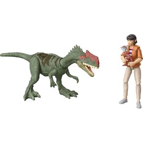 Mattel Jurassic World: Chaos نظرية Storypack و Human & Dinosaur Figure Pack و 3.75 بوصة ياز و monolophosaurus و 2 الملحقات