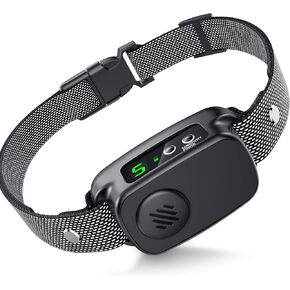 Dog Bark Collar for Large Medium Dogs, Rechargeable Bark Collar, Automatic Waterproof Barking Collar with Beep Vibration and 5 Adjustable Sensitivity (Classic Black)