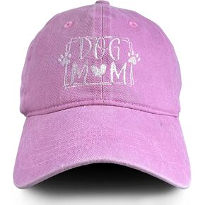 Mom Dog Vintage Baseball Cap مطرزة قبعة أم القطن القابلة للتعديل للنساء