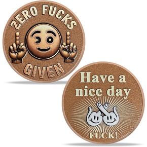 ابتسم الوجه الأوسط من التحديات ، والعملة المعدنية الرسمية Zero Asshole F's Asshole Funny Coins Coins Coins لها عملة تحدي مضحكة يوم لطيف in Kuwait