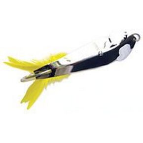 South Bend Sporting Goods 14 Pet Spoon/White Feather Chrome, 1/4 oz (4984-014-0013) in Kuwait