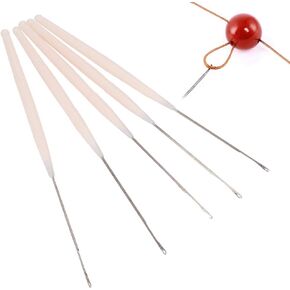 5pcs أدوات الديكور أدوات الديكور الديكور الإبر: إبر إبر حبة الكروشيه هوك أدوات تي شيرت للمجوهرات صنع حبات قطرها أقل من 1.8 ملم