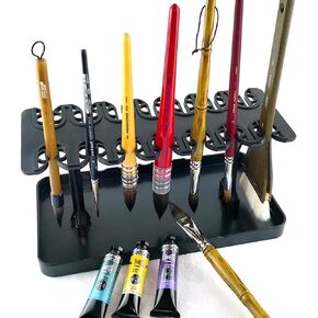 Mixjoy Artist Paint Brushes Drying Rack Rack Bristles يشير إلى أسفل قابلة للانفصال حماية شماعات الفرش