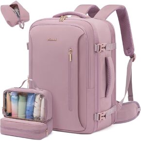 LOVEVOOK Travel Backpack For Women with Waist Strap, 40L Carry On Backpack Luggage Flight Approved,TSA Personal ltem Travel Bag Essentials Fits 17.3 Inch Laptop,Weekender Daypack with 3 Packing Cubes