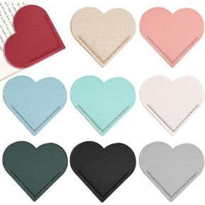 6 PCS Leather Heart Latcls ، Cute Heart Longmark Corner Page Page Harks Book Excedsories for Women Tethings School Office Home Supplies