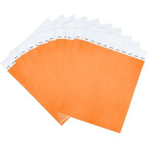 500 PCS DGBDPACK NEON WRISTBANDS ، 1-500 أرقام متتالية مقاومة للماء وذاتب المعصم القابلة للطباعة تذاكر قبول ()
