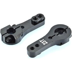 منتجات Apex RC 23T لـ JR/Airtronics/KO Black Aluminium Clamping Servo Horn - 2 Pack #8005