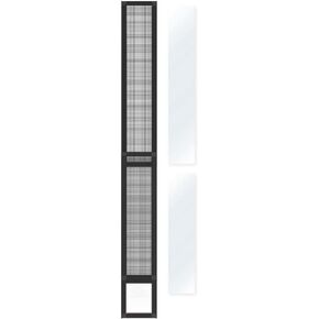 V2 Patio Pet Door Screen لوحة إدخال للأبواب المنزلق ، وتناسب مسار الباب دقيقة HT 55.12 "إلى الحد الأقصى HT 84.25" ، شبكة مقاومة للأشعة فوق البنفسجية ، قفل باب المغناطيسي ، سهلة التثبيت والإزالة ، صغيرة ، أسود
