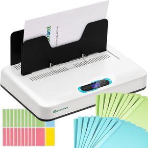 مجموعة Mxmoonant Thermal Binding Macher ، لا يوجد وقت للتسخين ، الشاشة الرقمية ، 3 مستويات وقت الربط ، صفائح الموثق الكهربائية 500 ، تأتي مع أغطية ملزمة 20pcs و 40pcs ملصقات 110 فولت