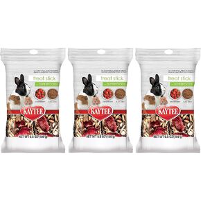 Kaytee 6 Pack of Small Pet Treat Sticks with Superfoods, 2.75 Ounces Each, Strawberry and Flax Seed Flavor for Guinea Pigs, Adult Pet Rabbits, Hamsters and Other Small Animals